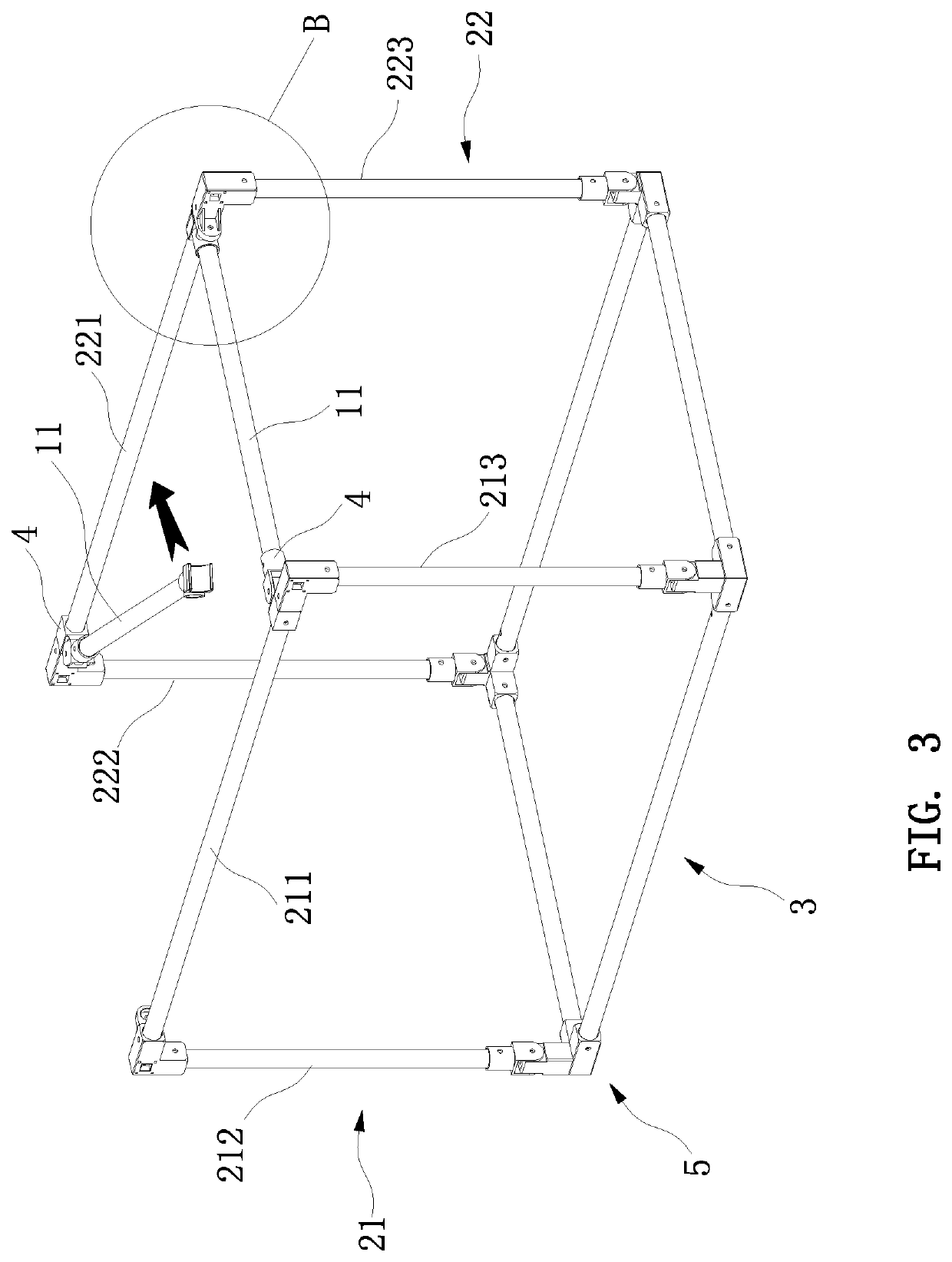Pet tent support structure