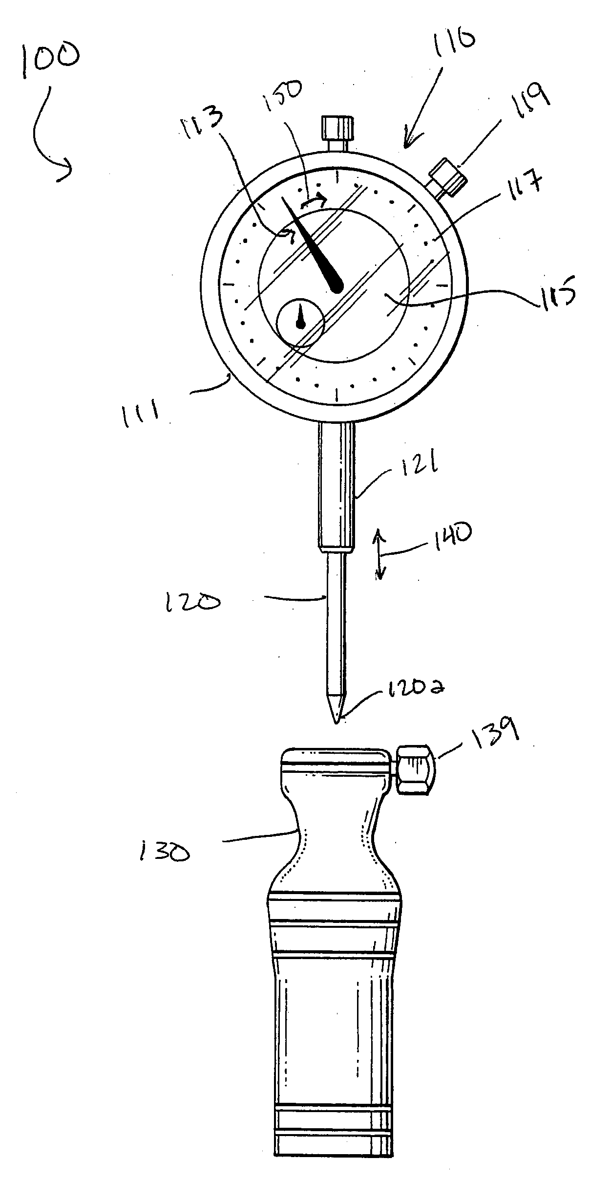 Rear axle alignment gauge and method
