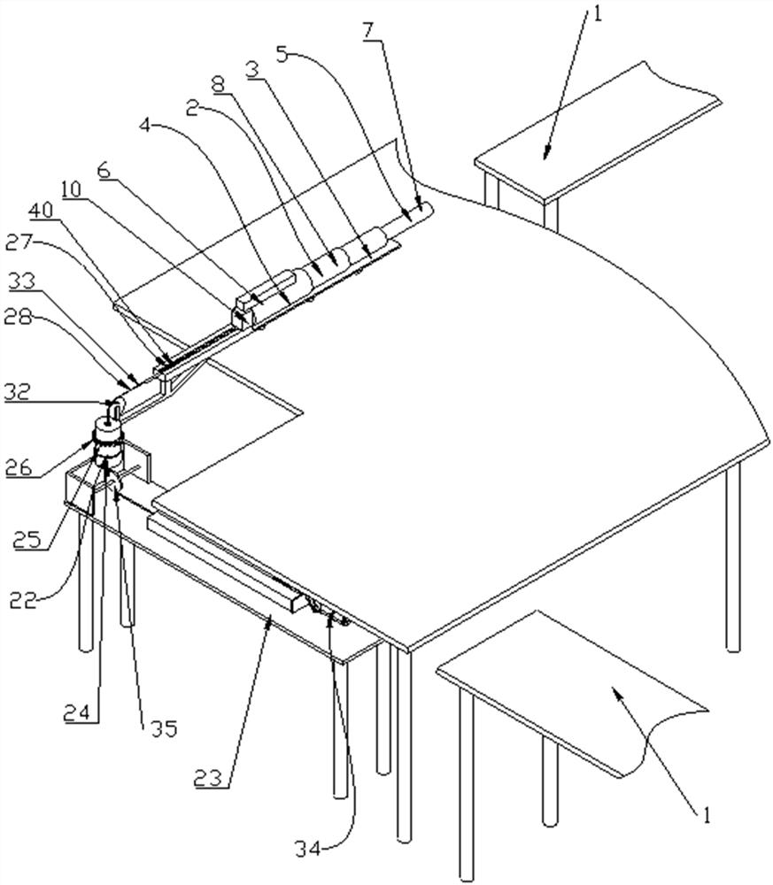 A horizontal conveying device