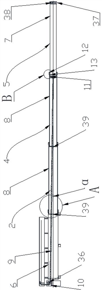 A horizontal conveying device