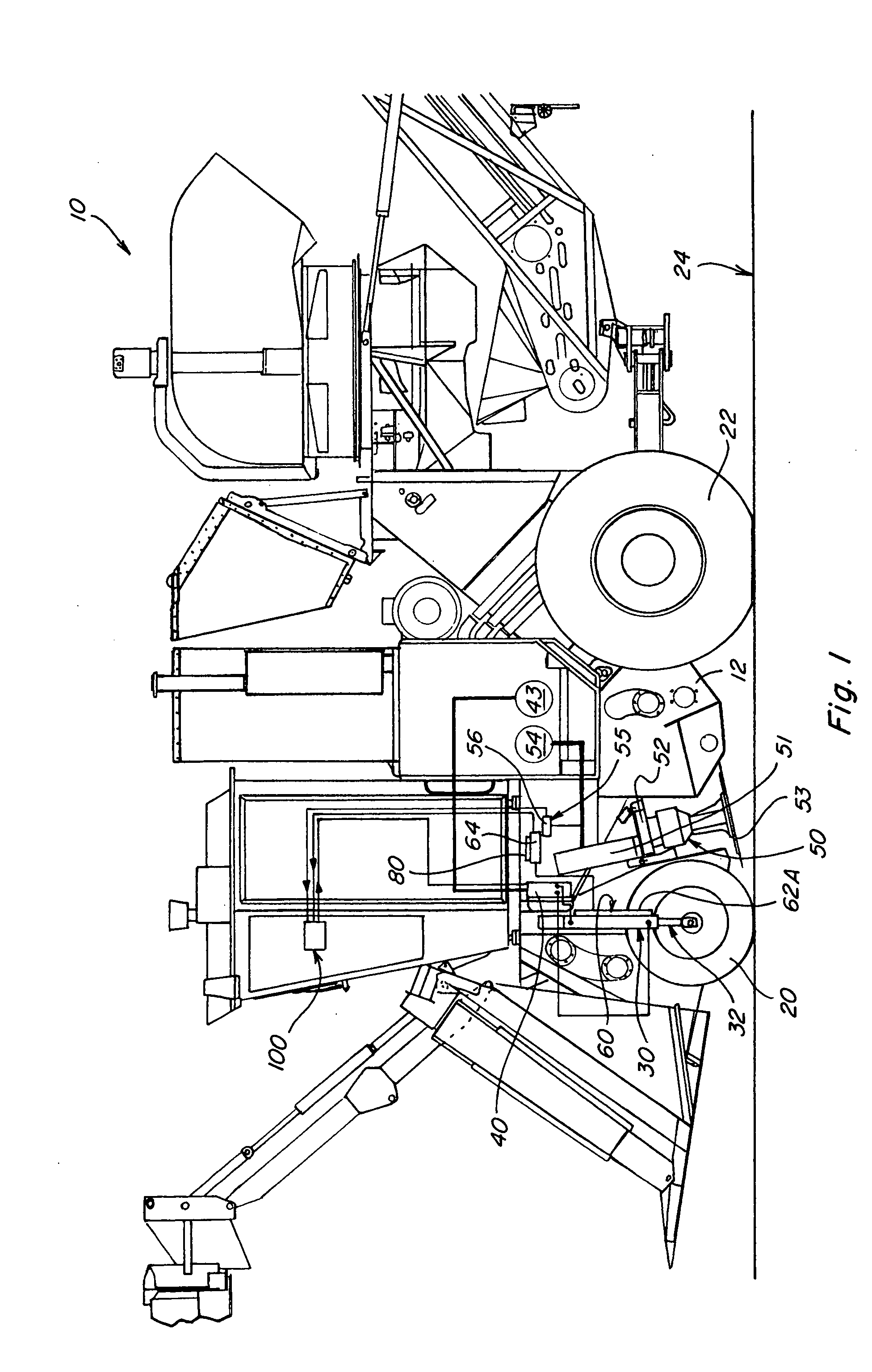 System and method for controlling the base cutter height of a sugar cane harvester