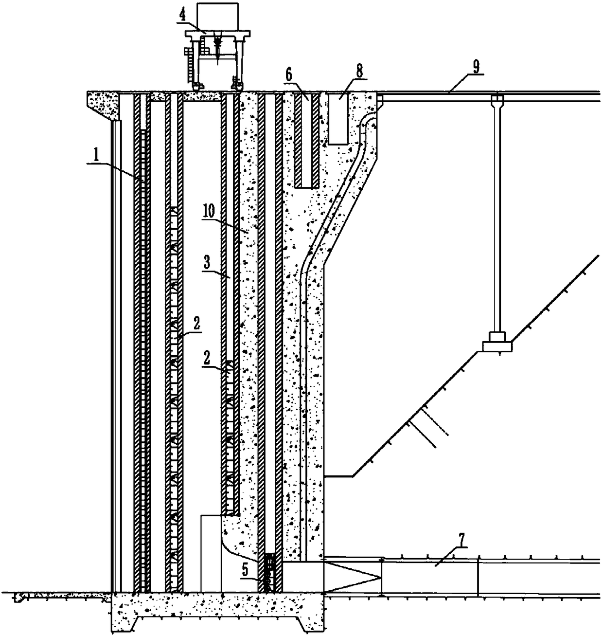 Independent water intake tower structure for entrances of water diversion tunnels of medium and small-flow water reservoirs