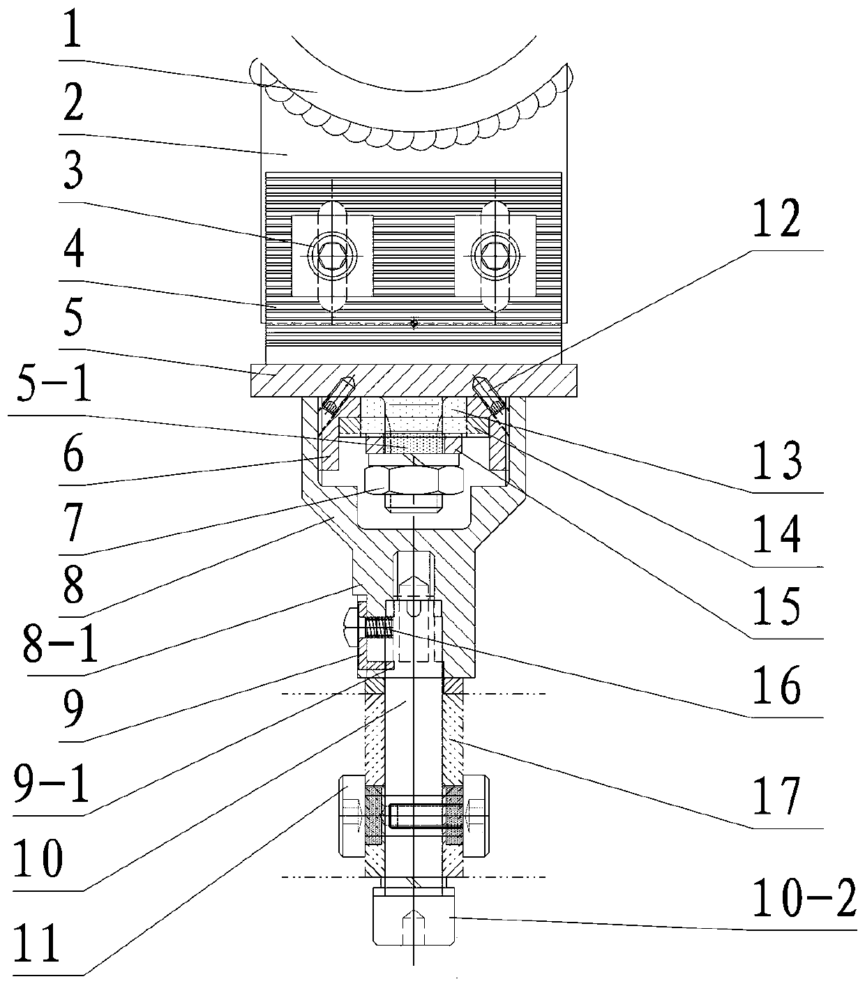 Metal curtain wall connecting device
