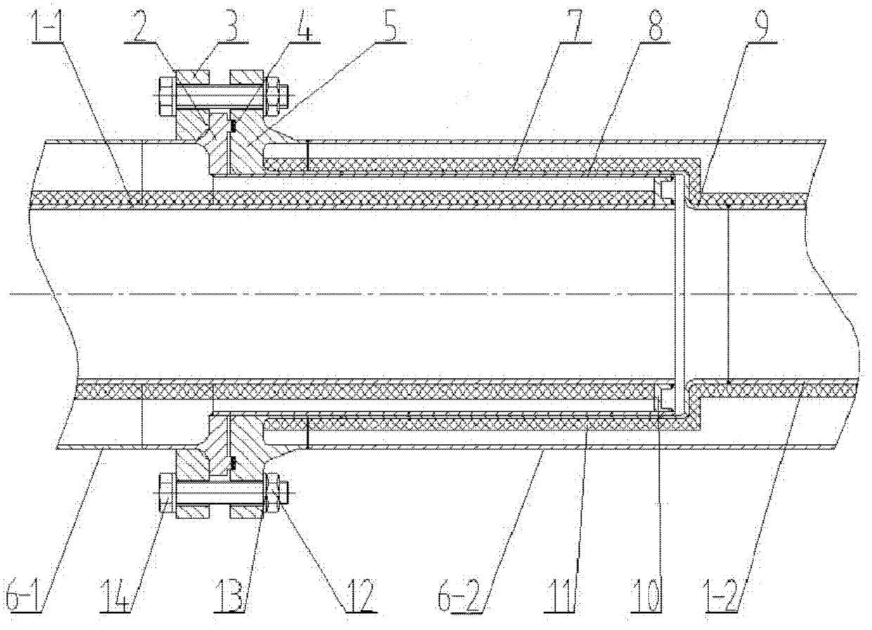 Flange connector for vacuum insulation low-temperature pipelines