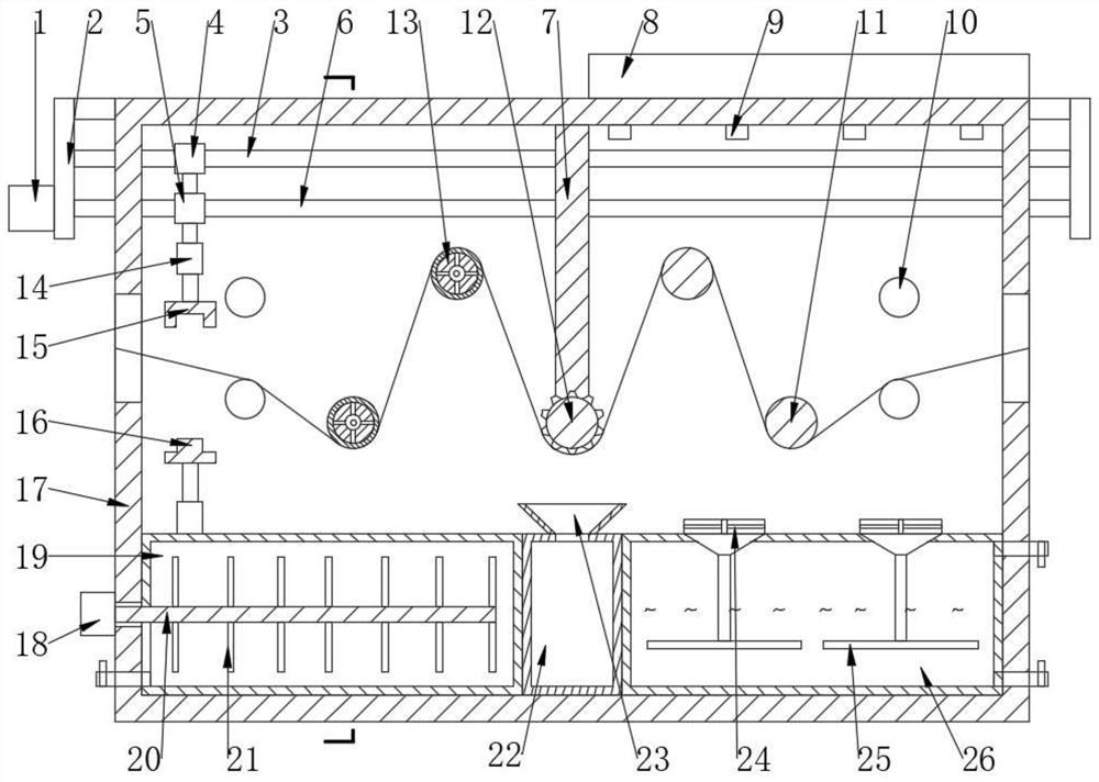 Fiber dyeing device for spinning