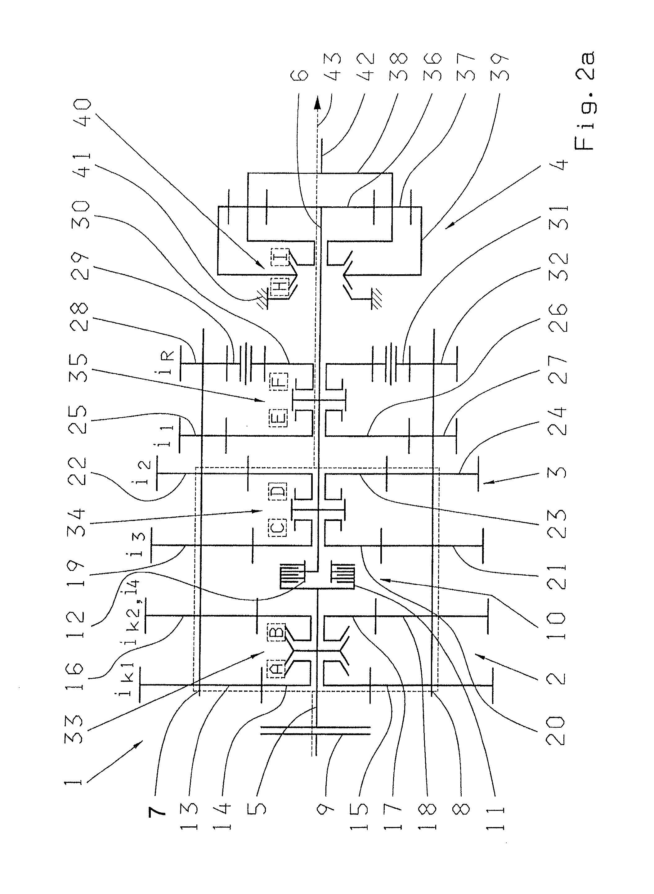 Multi-group transmission and method for changing gear in a multi-group transmission