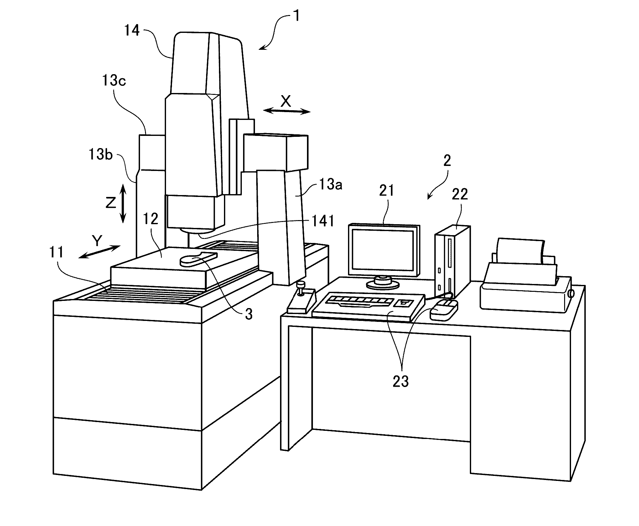 Image measuring apparatus and non-temporary recording medium on which control program of same apparatus is recorded