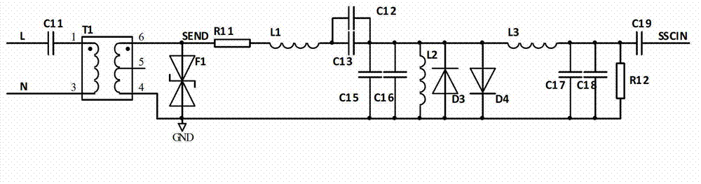 Low-voltage power line carrier communication circuit
