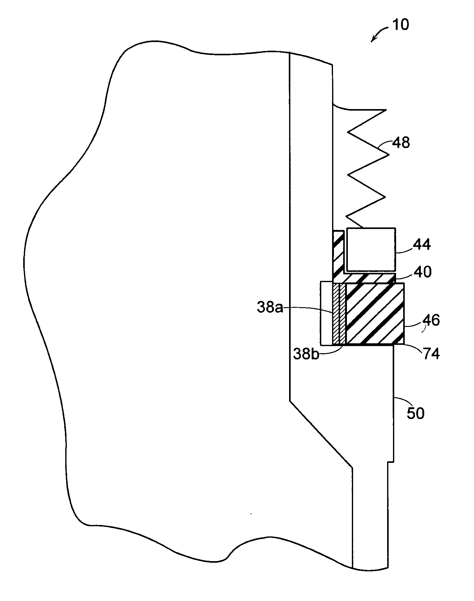 Axial loaded seal system with a static L-seal