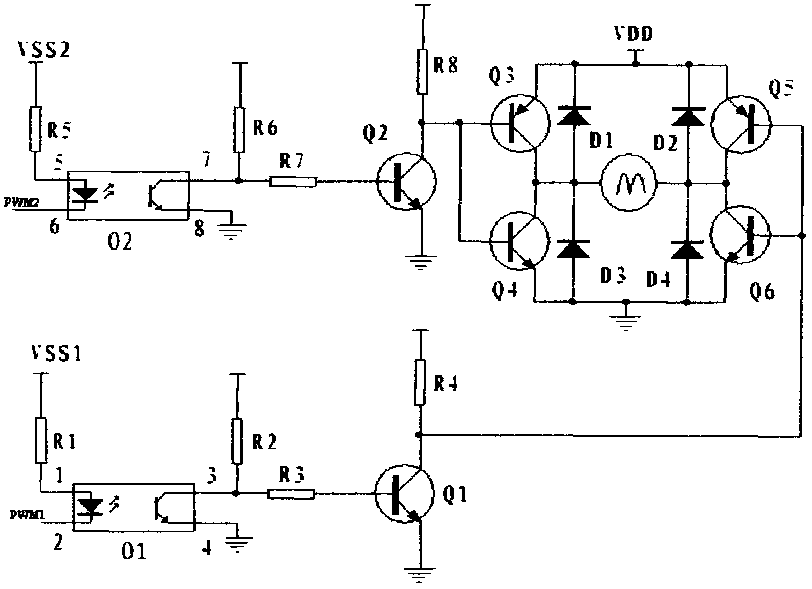 Motor positive/negative rotation circuit for eco-house