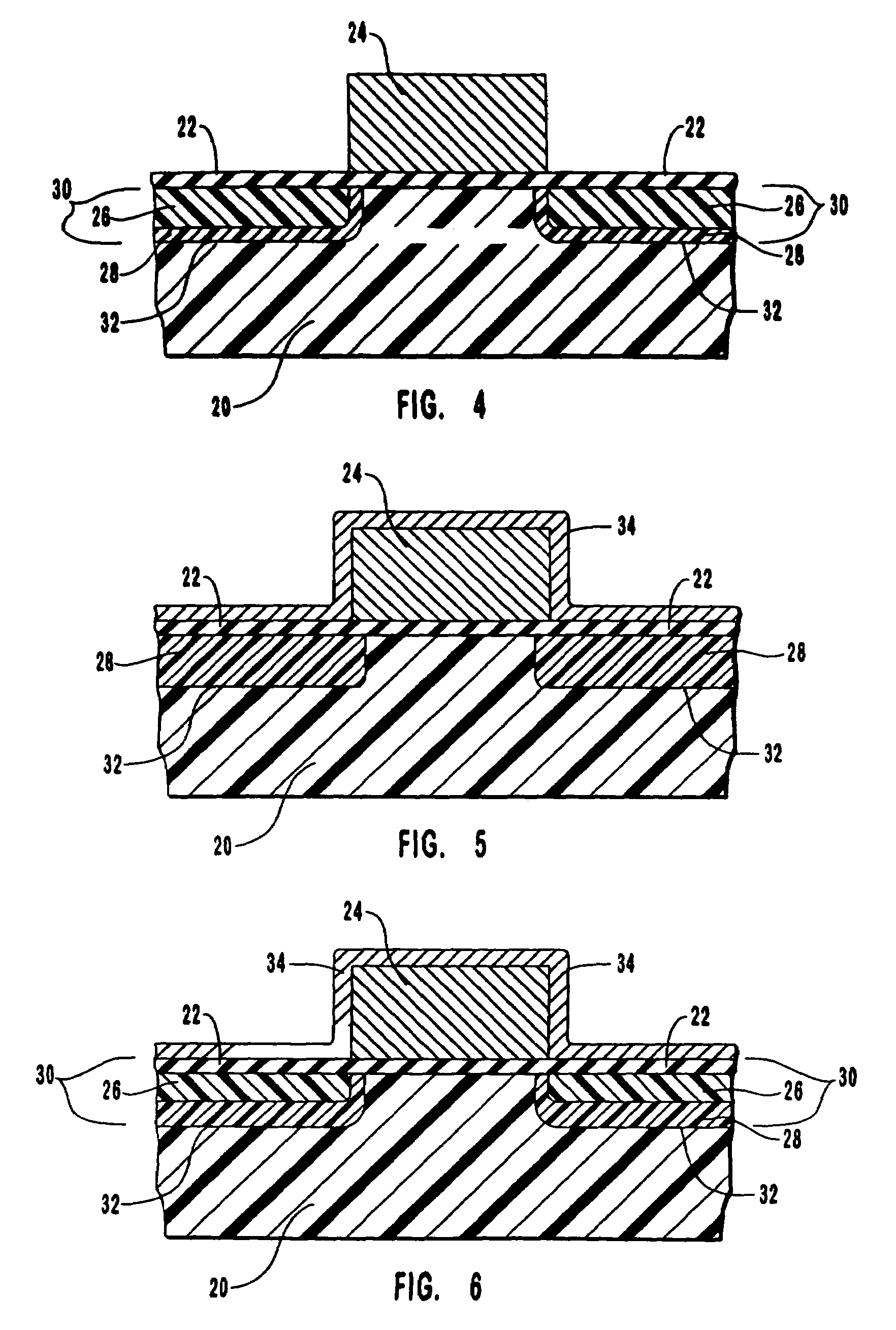 Method of forming shallow doped junctions having a variable profile gradation of dopants
