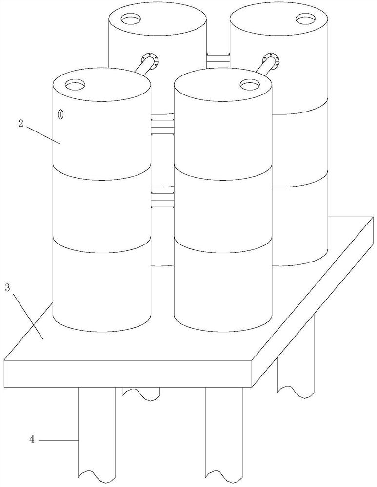 Prefabricated reinforced concrete combined circular septic tank and construction method thereof