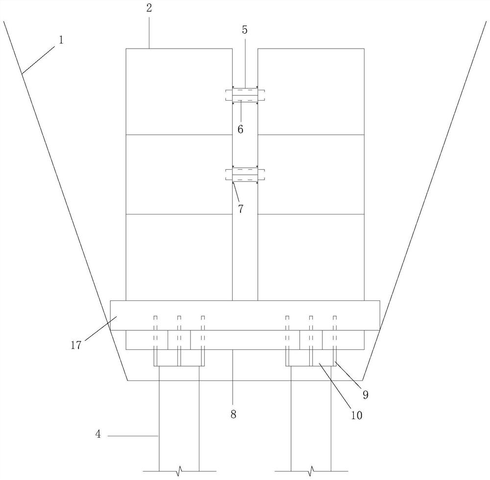 Prefabricated reinforced concrete combined circular septic tank and construction method thereof