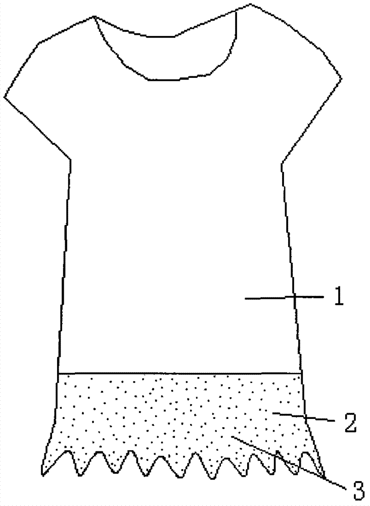 Self-luminous short-sleeve shirt with skirt edge