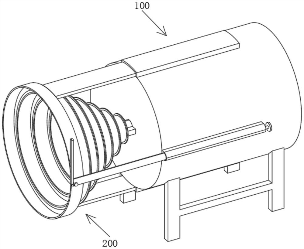 Discharging device for steel bar automatic forming equipment