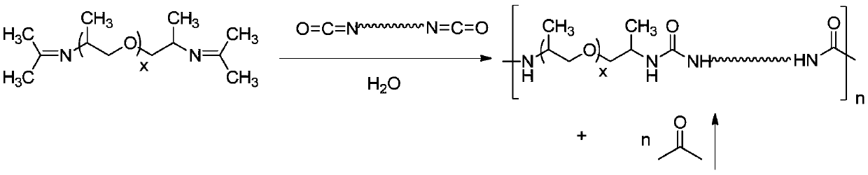 Method for preparing polyurea coating modified with end-capped polyetheramine