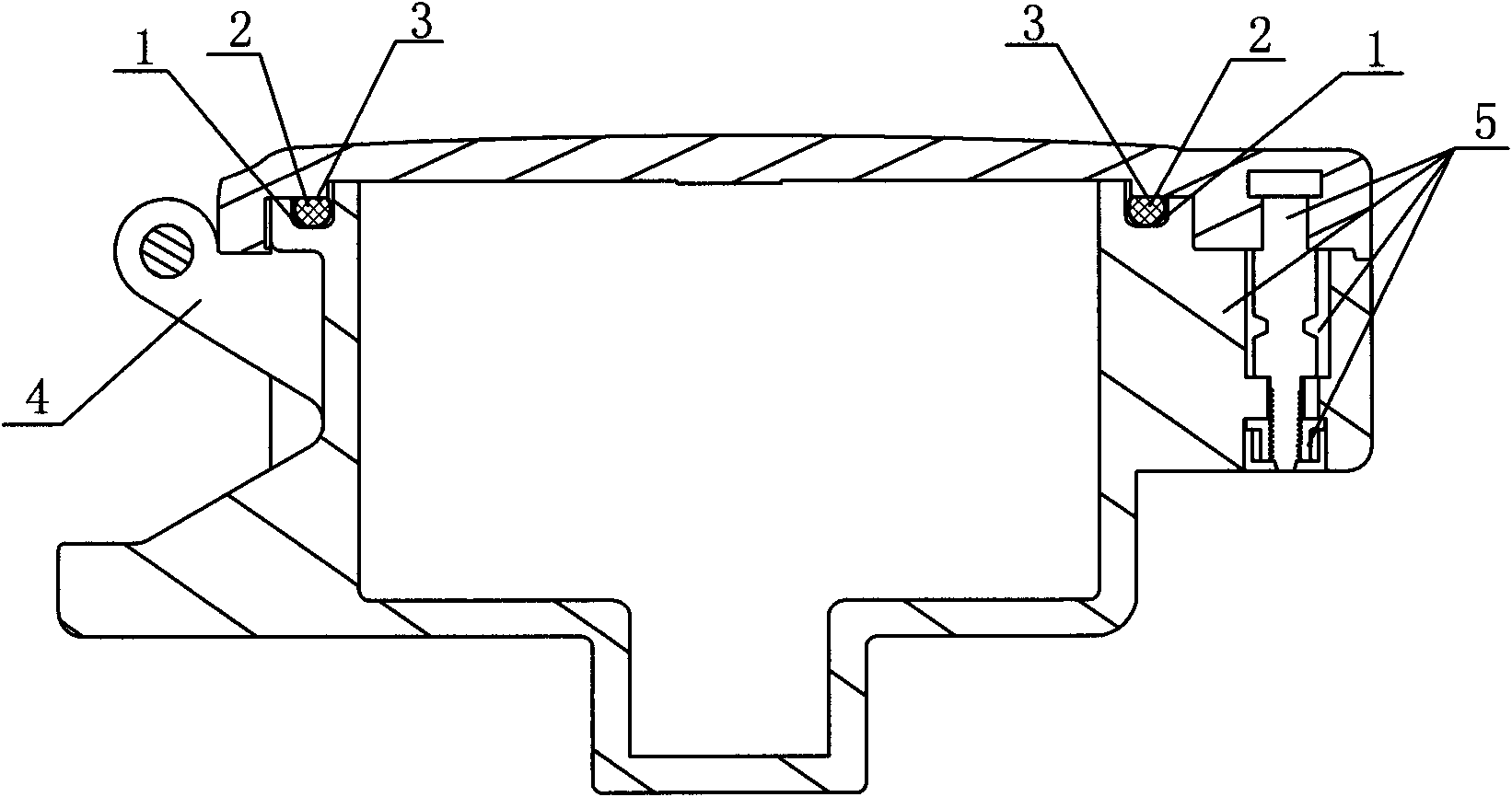 Sealing structure for sealing box