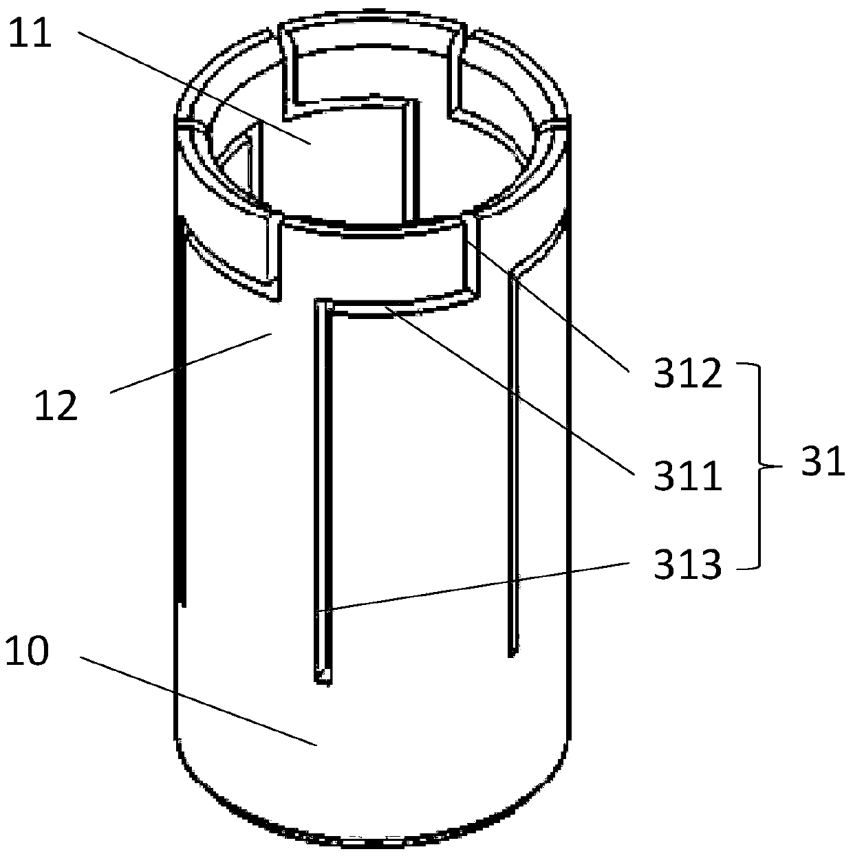 Grounding switch contact and direct-acting plug-in grounding switch with same