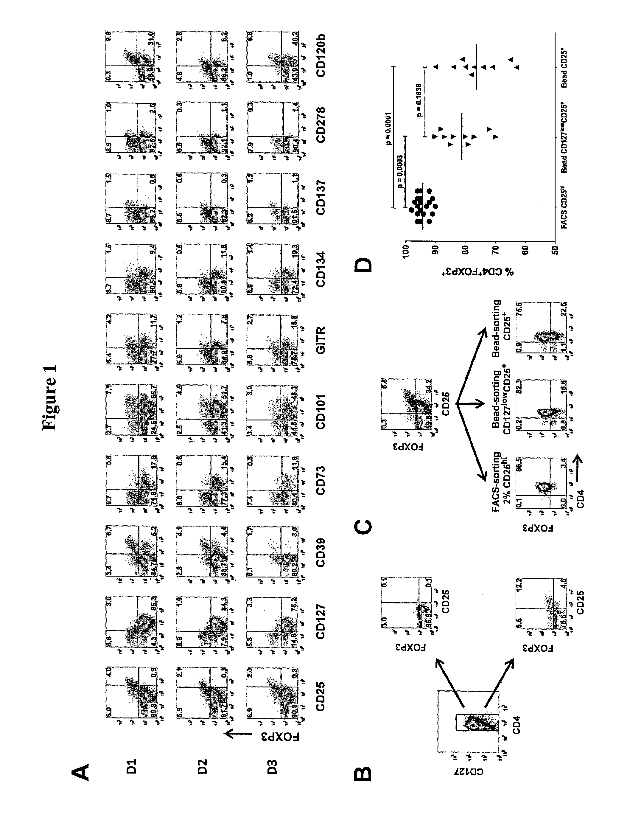 Method of making an isolated population of FOXP3+ regulatory T cells