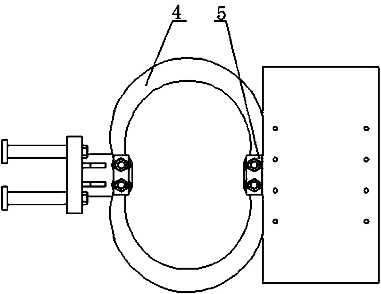 A C-shaped steel damper support for bridges