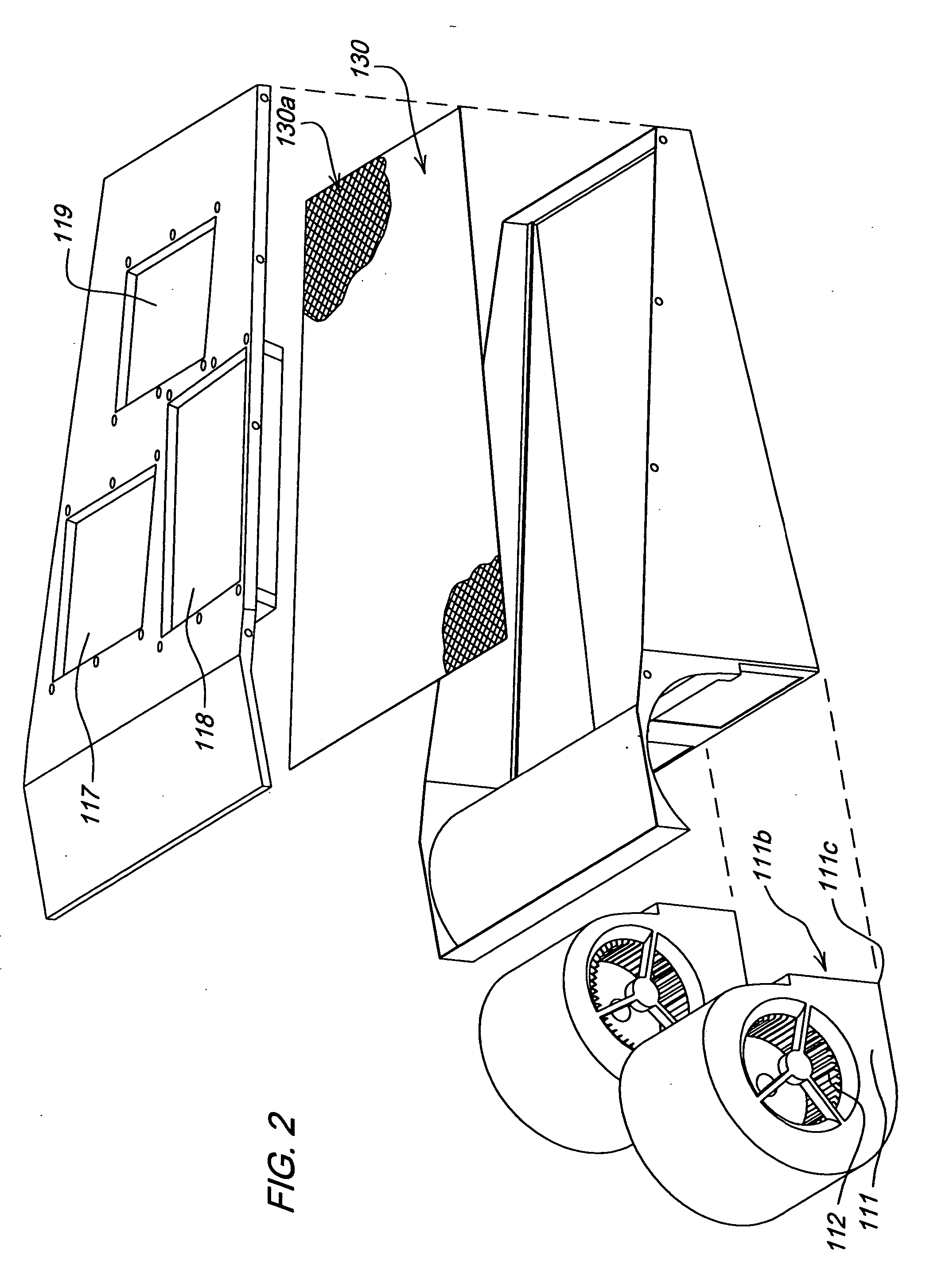 Cooling system with active debris separation