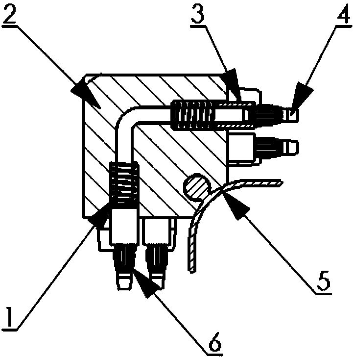 Apparatus used for arranging and realizing circuit right angle switching in electric power rail