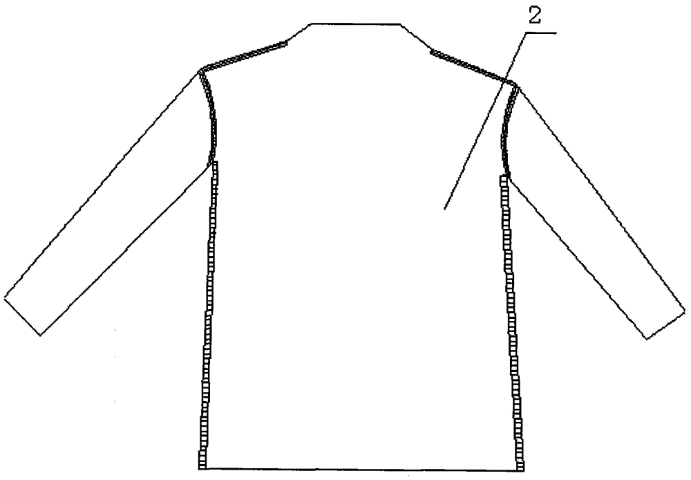 Memorizing anti-static anti-radiation stitching clothing provided with temperature detection unit and used for patients