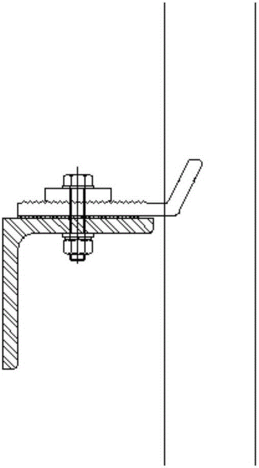 Glue injecting type horizontal rod pushing device, curtain wall installing structure and curtain wall installing method