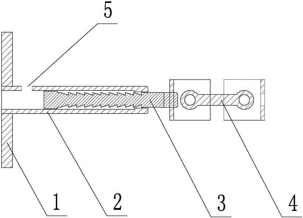 Glue injecting type horizontal rod pushing device, curtain wall installing structure and curtain wall installing method