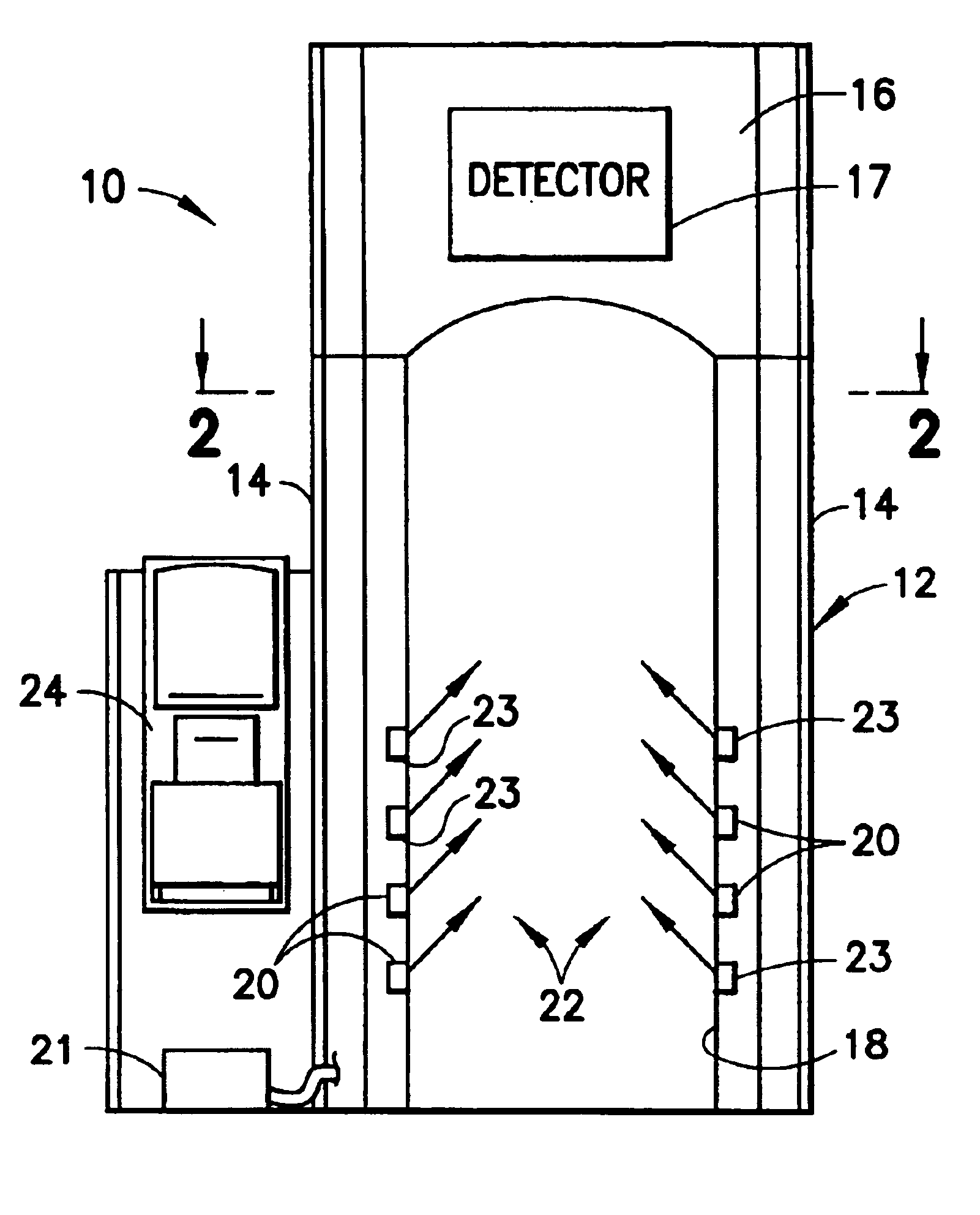 Portal trace detection systems for detection of imbedded particles