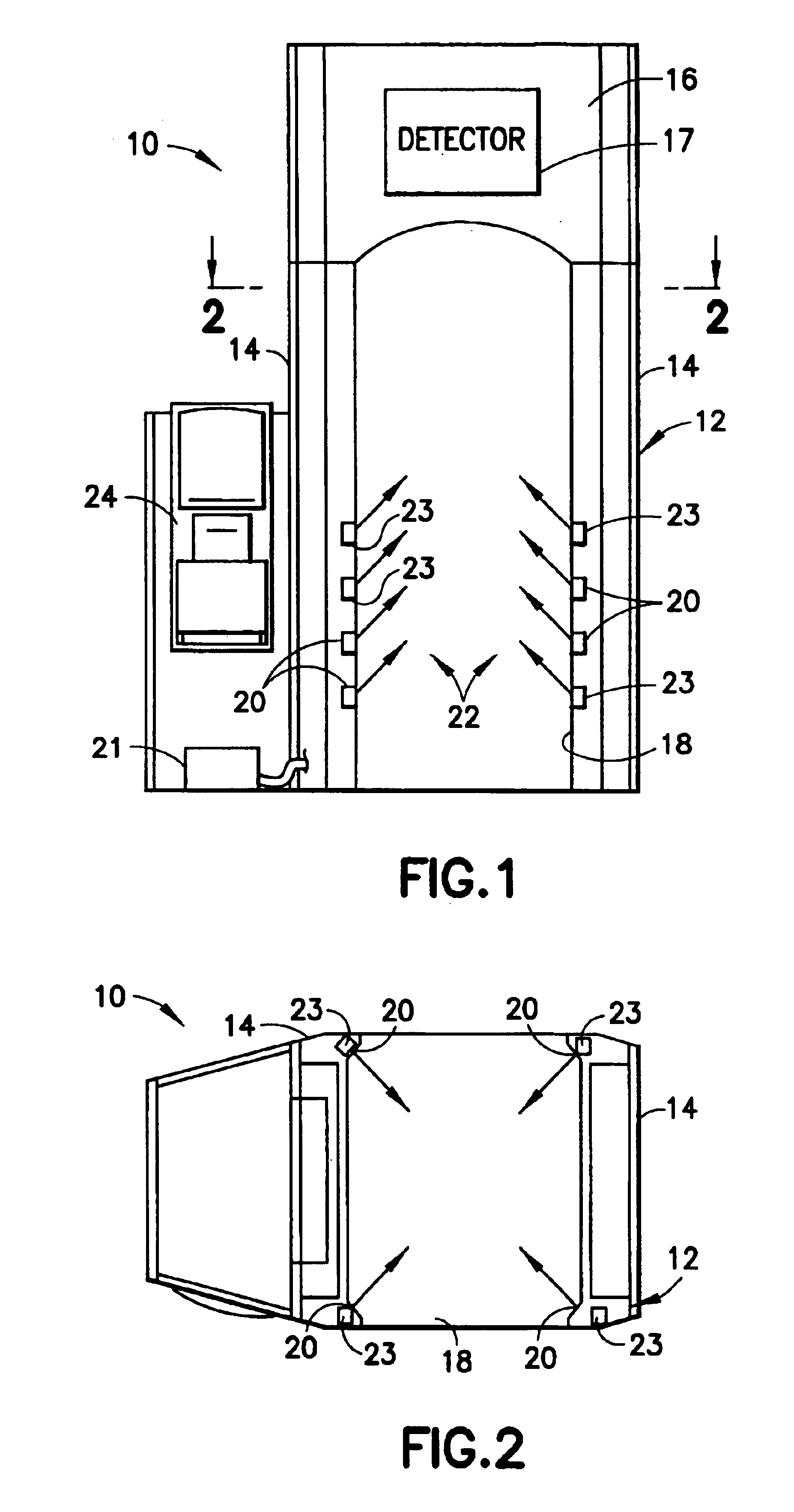 Portal trace detection systems for detection of imbedded particles