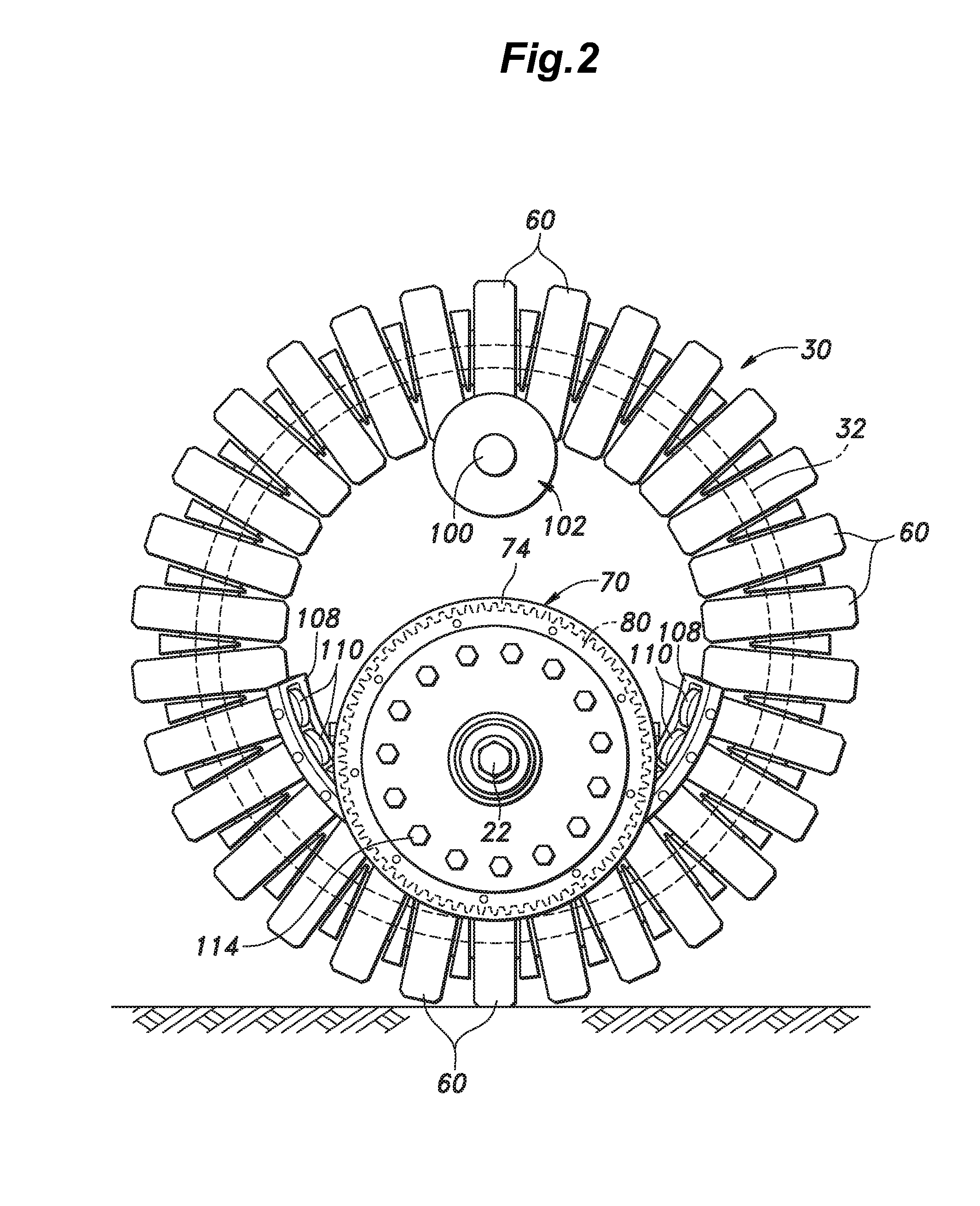 Frictional propulsion device and omni-directional vehicle