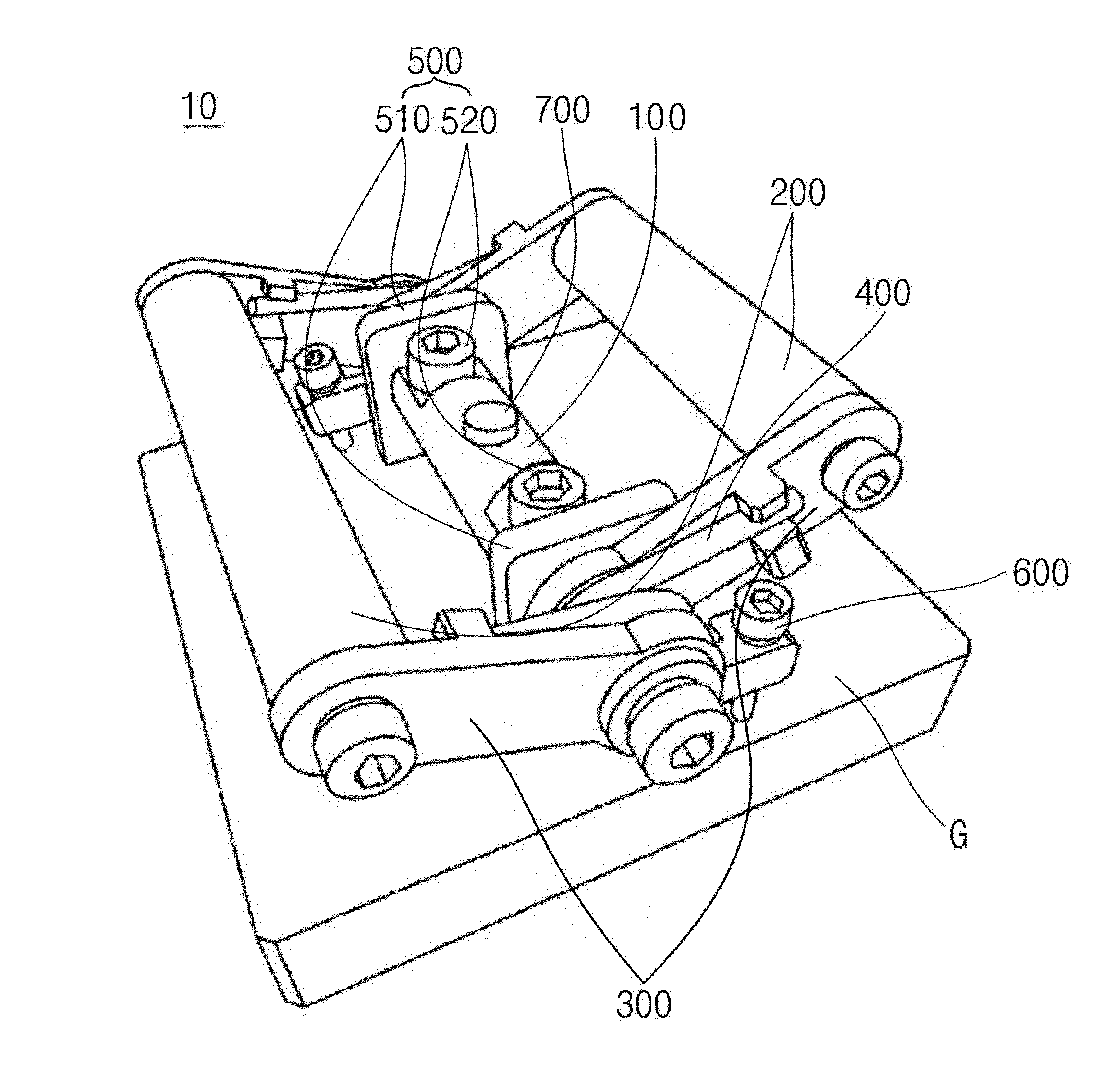 Guide frame support device