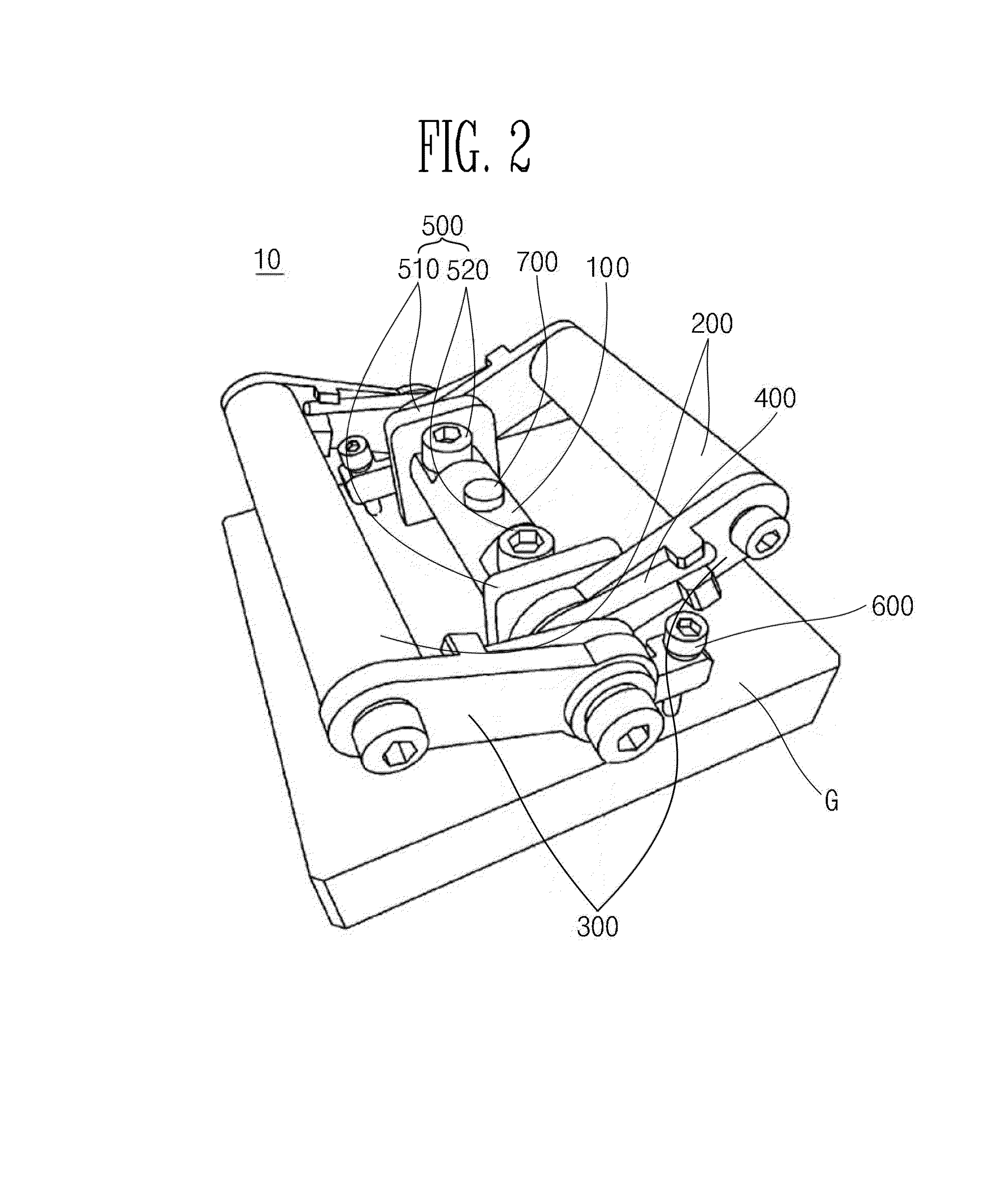 Guide frame support device