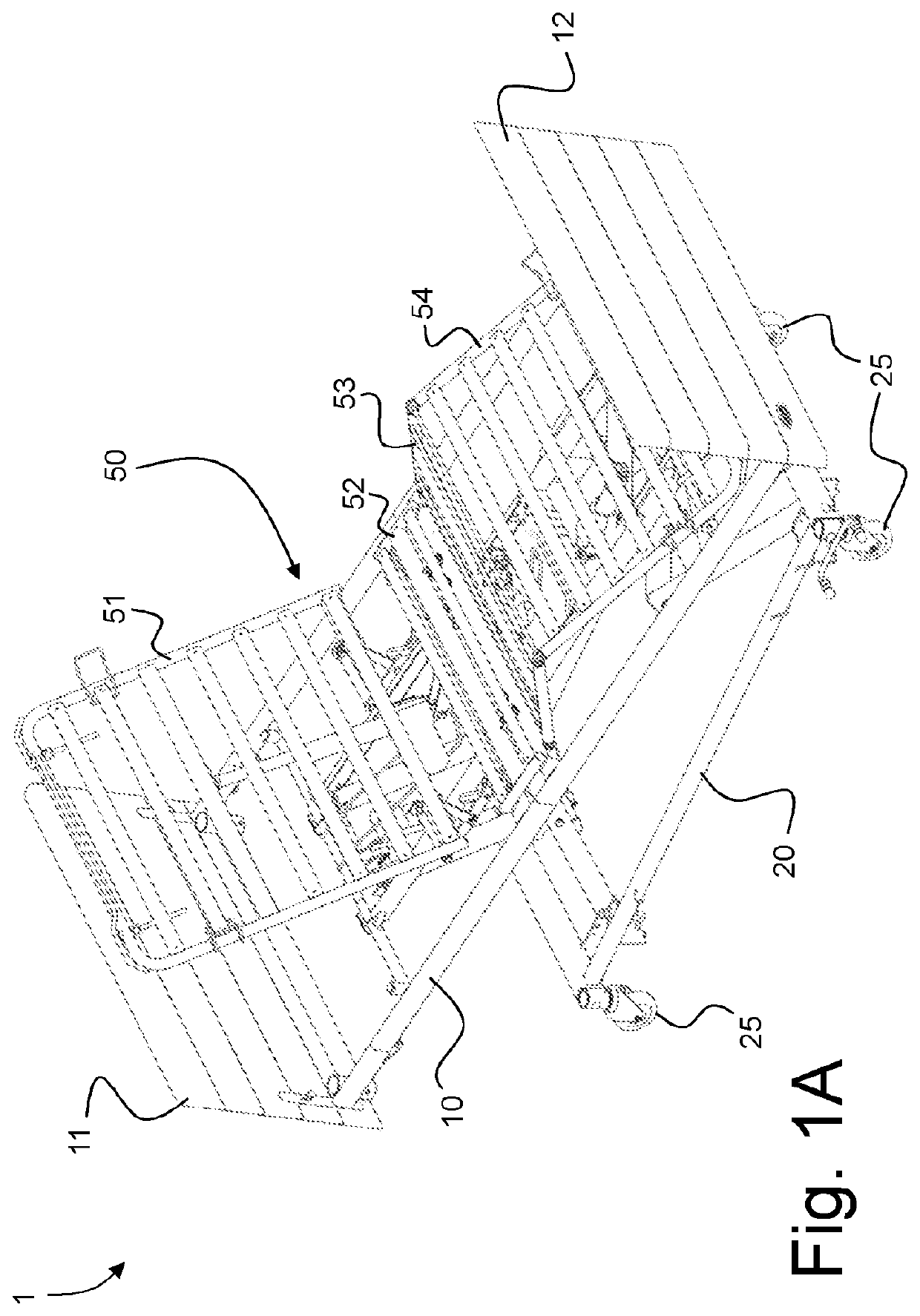 Bed with actuatable mattress support platform and method of actuating such a bed