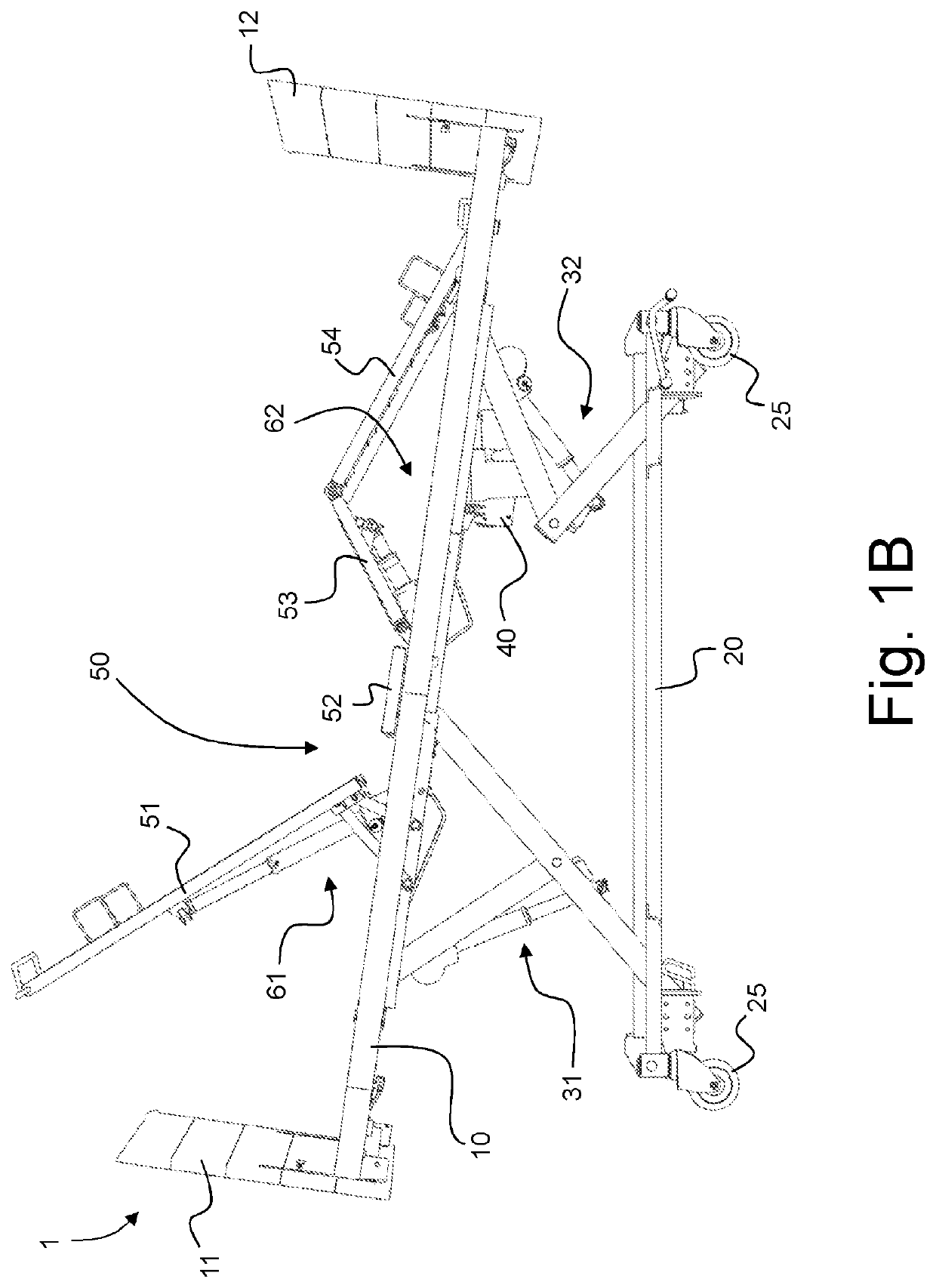 Bed with actuatable mattress support platform and method of actuating such a bed