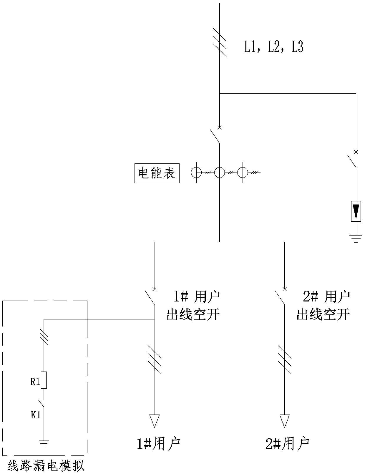 Low-voltage centralized collecting fault and potential safety hazard troubleshooting simulation training device