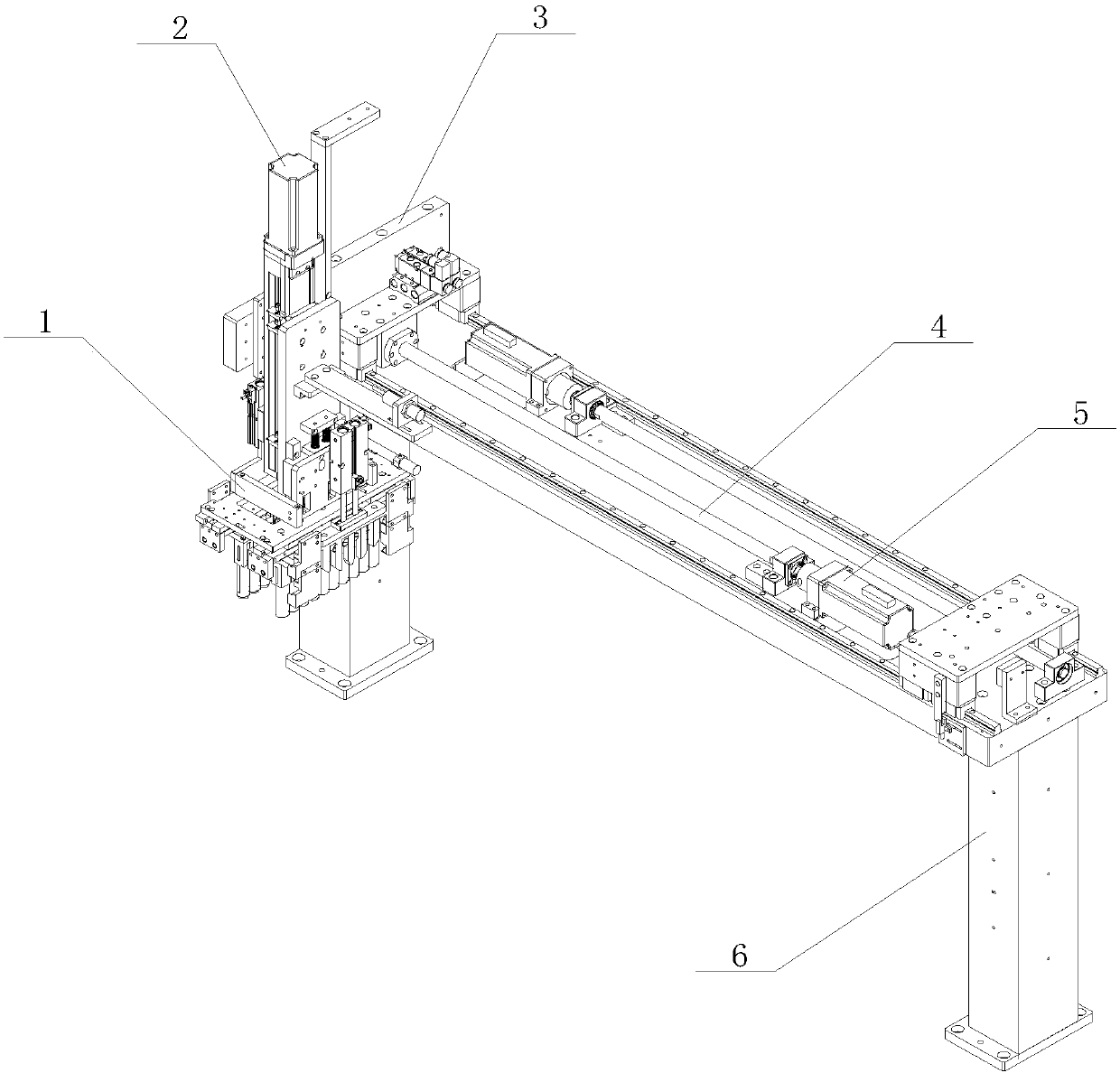 Cylindrical battery material taking mechanism