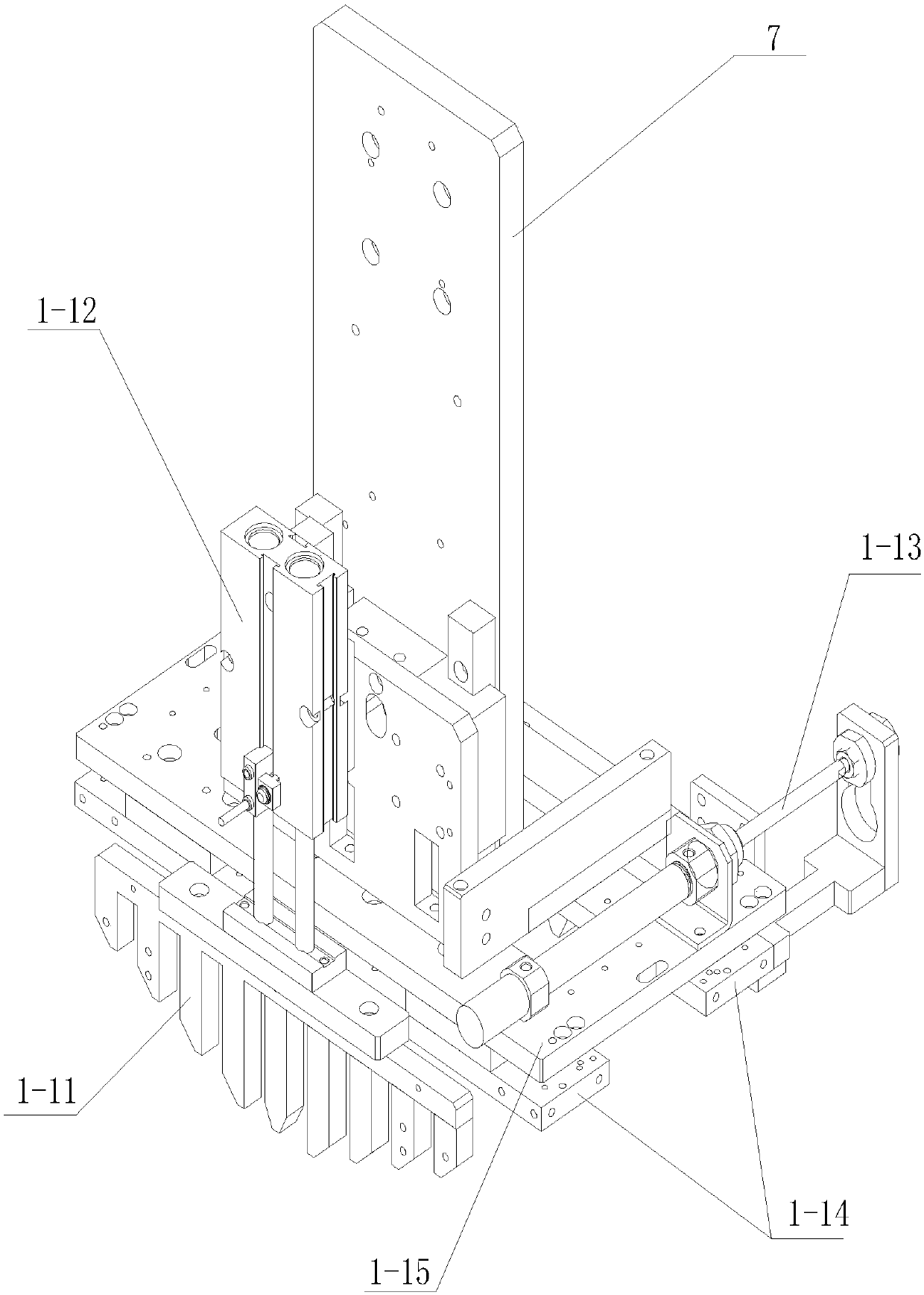 Cylindrical battery material taking mechanism