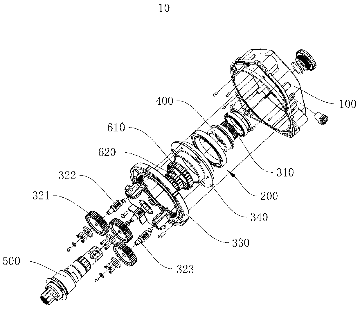 Power-assisted vehicle coaxially middle-mounted motor and power-assisted bicycle