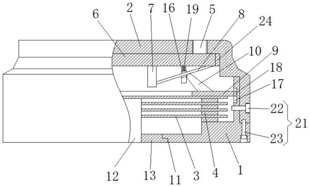 A built-in multi-plate wet brake