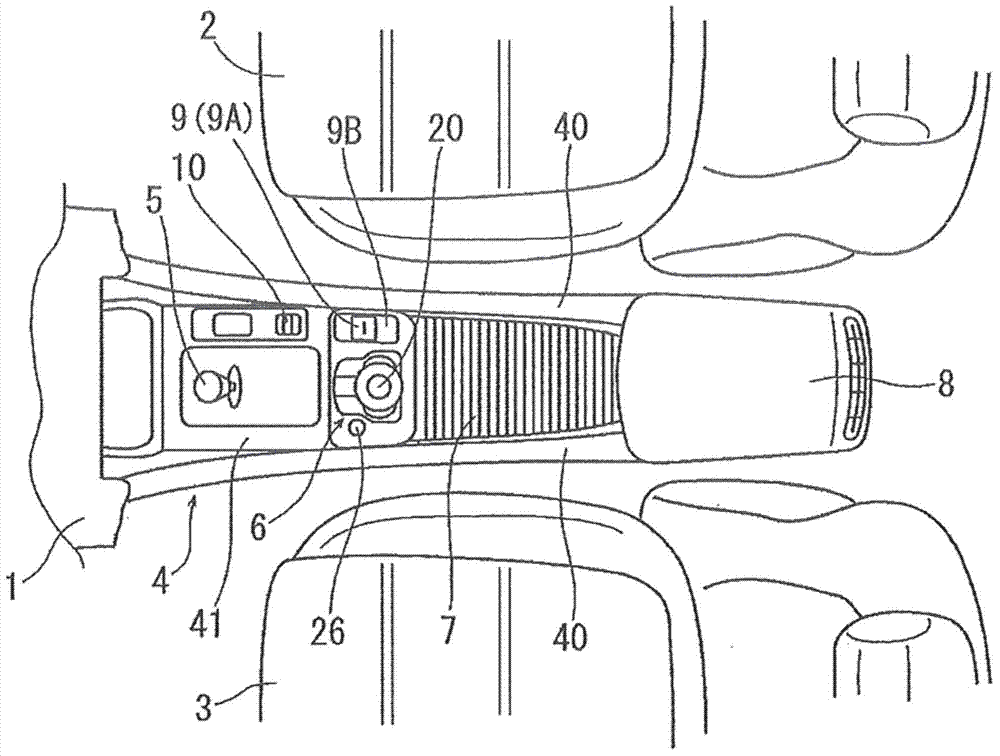 Center console structure for vehicle