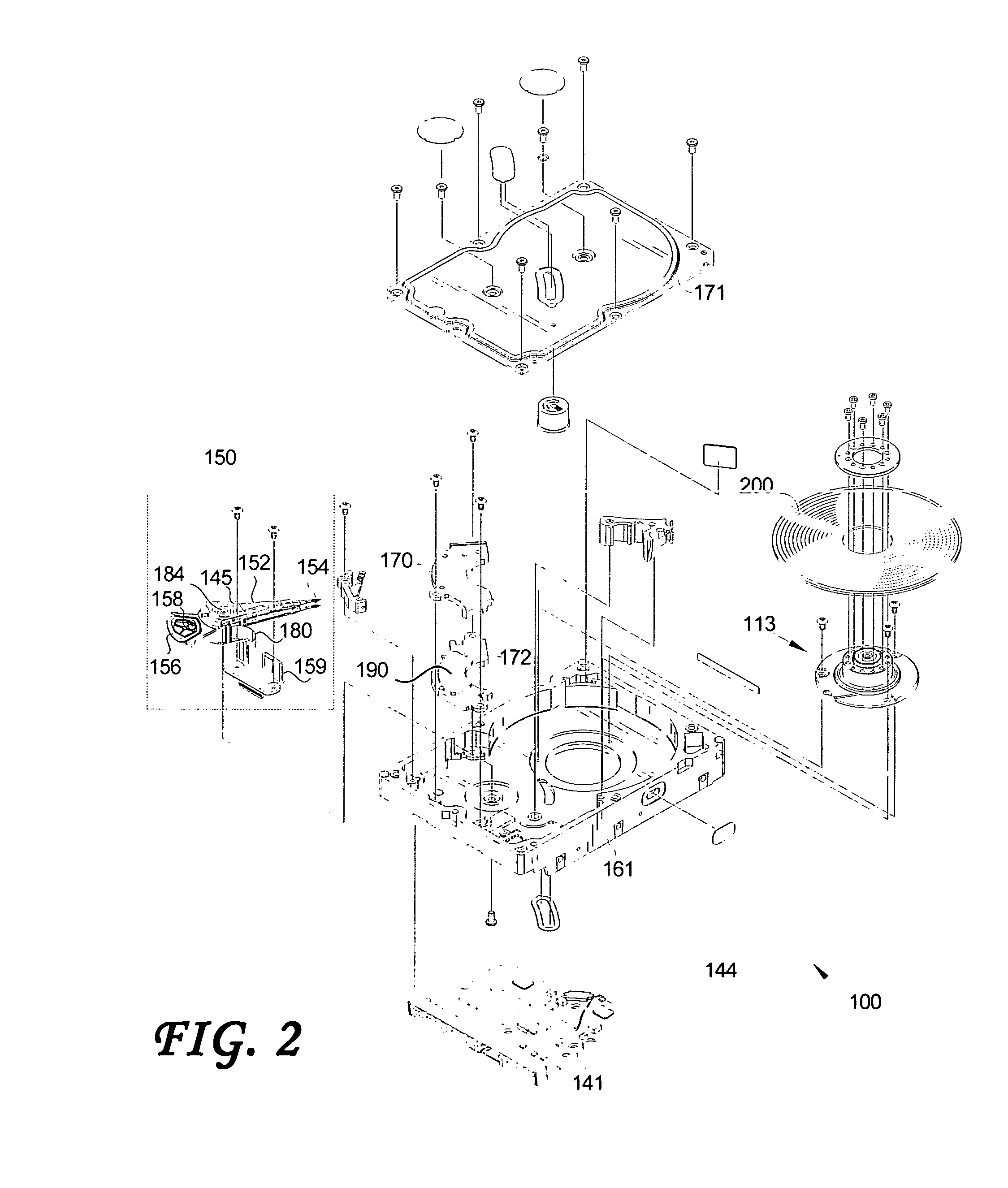 Disk drives and disk drive containing devices that include a servo frequency generator and spindle control timer that compensate for disk eccentricity