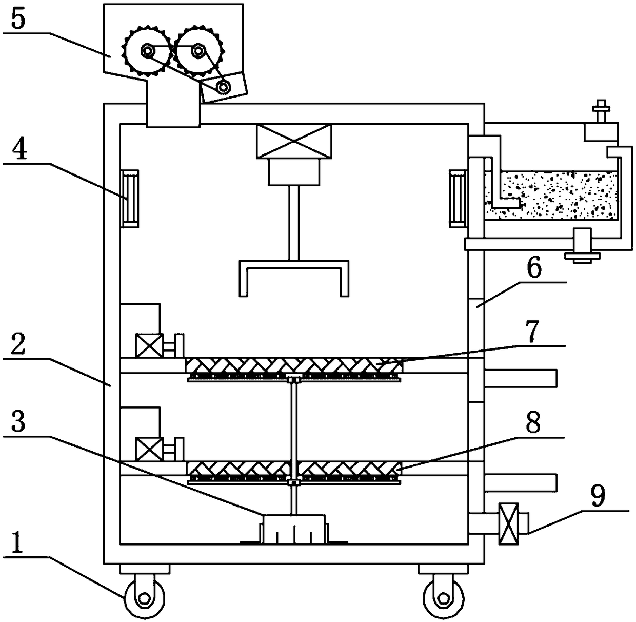 Solid-liquid separator with cleaning function for chemical production