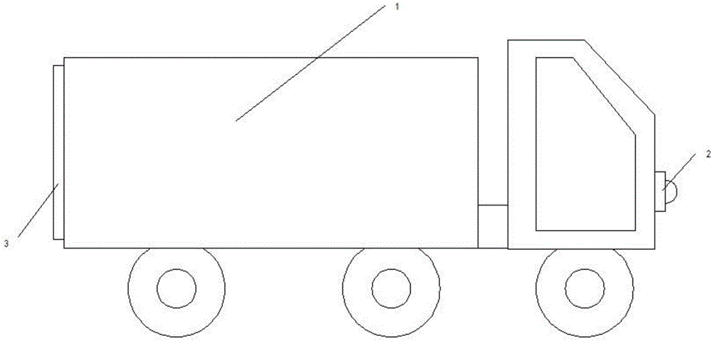 Road condition display device for container truck