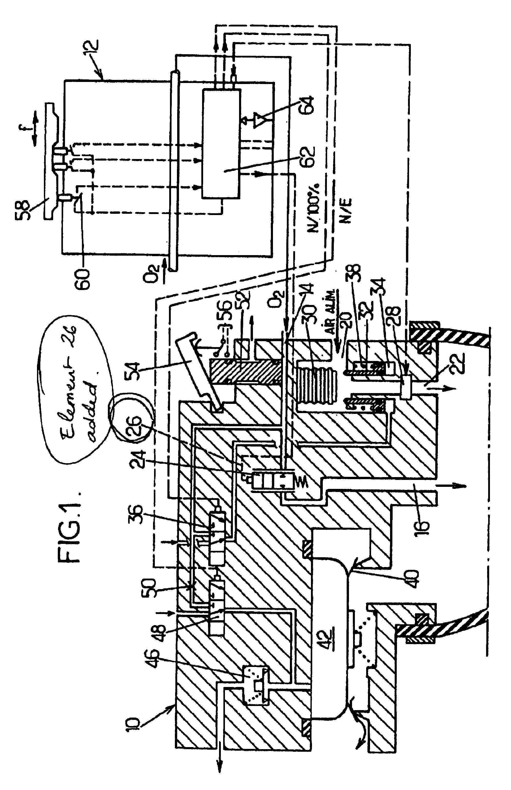 Dilution regulation method and device for breathing apparatus