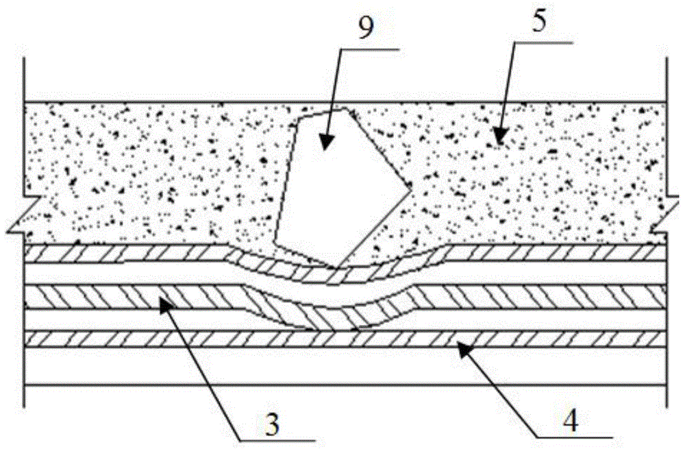 A kind of unbonded prestressed geogrid with anti-bending performance