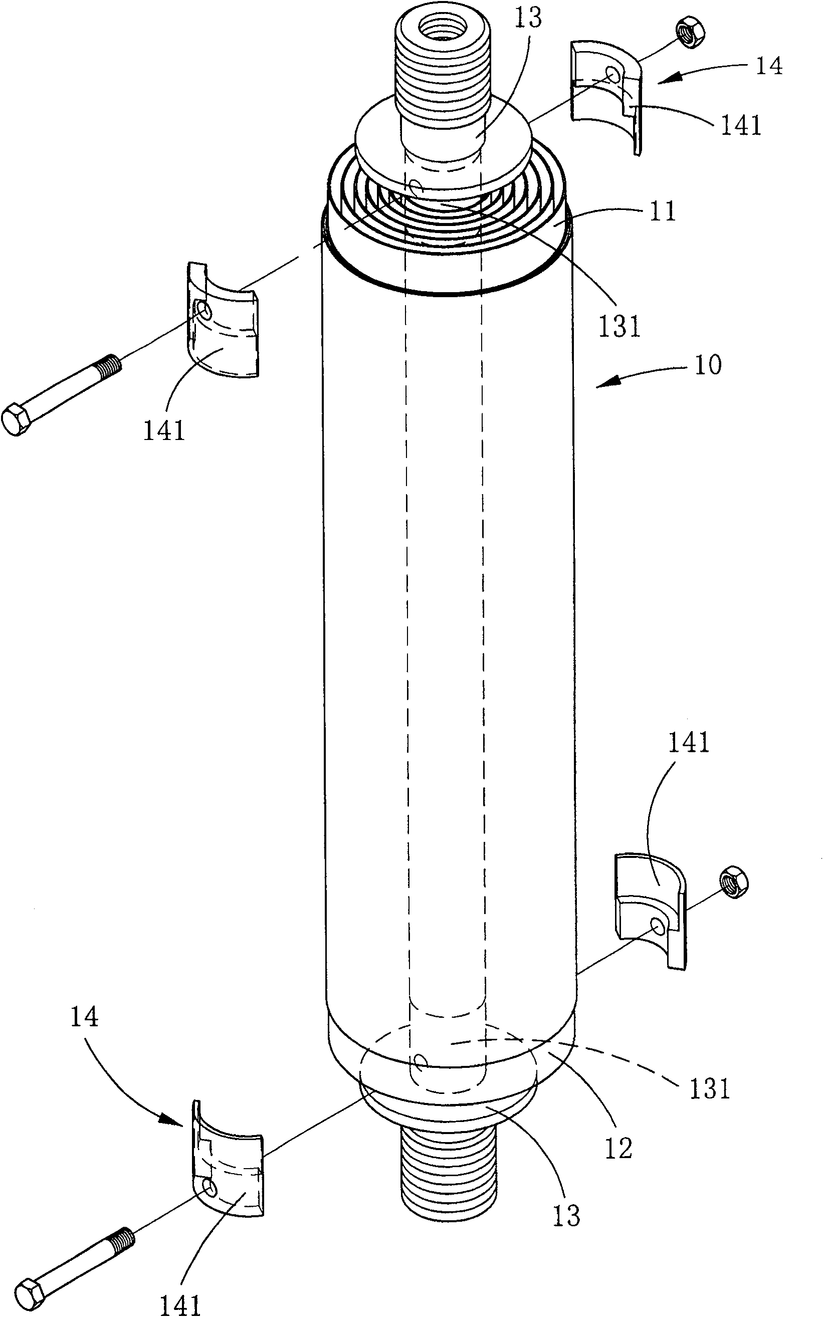 Electric core structure of round secondary lithium battery