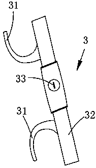 Lock chain type vehicle head lock fixed at carriage top