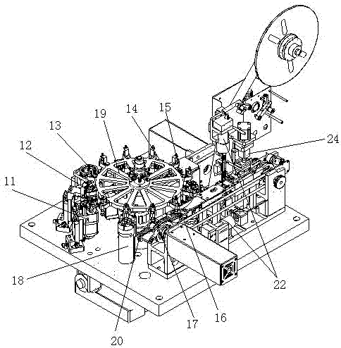 Disc-type testing, printing and packing machine for inductance products